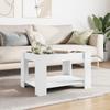 LED Coffee Table in White 73 x 53 x 45 cm Wood Based Material