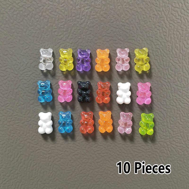 

10 штук разноцветных магнитов на холодильник с изображением медведя Po для досок объявлений, наклейки для украшения холодильника для дома и офиса