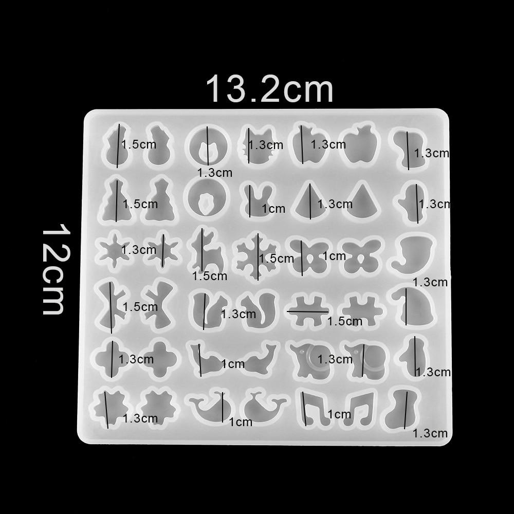 12 stk hjerteanheng Silikonstøping Epoksyformer sett UV-epoksyharpiksformer Verktøy for gjør-det-selv-smykker å lage funn, rekvisitasett