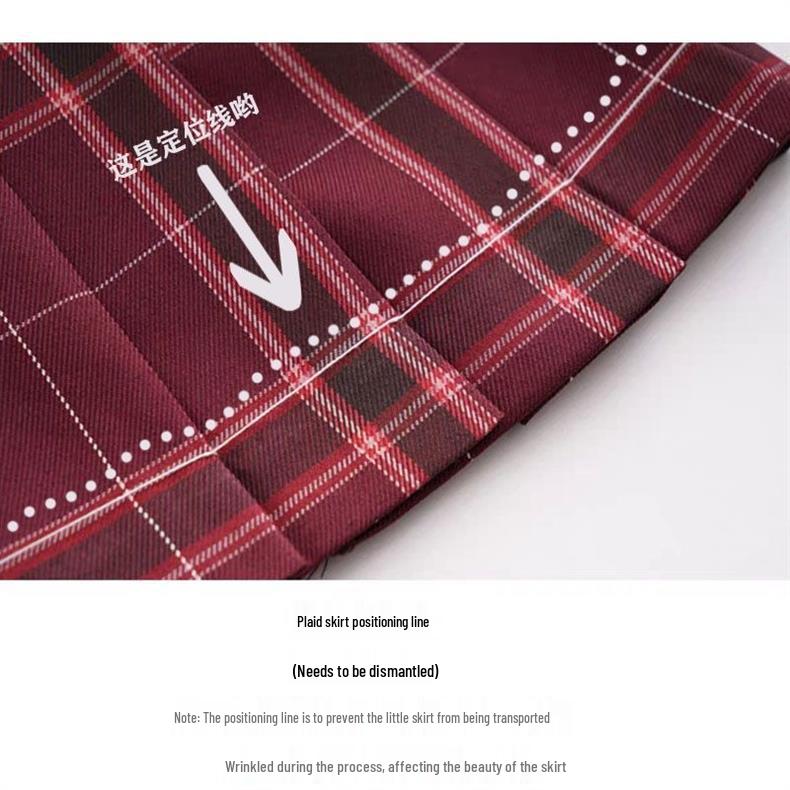 Lemon Sea Salt Plaid School Uniform: Short Sleeve Top & Midi Skirt Set