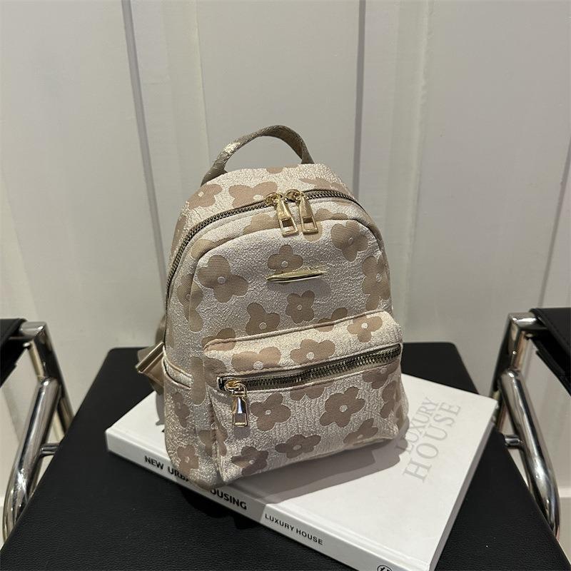 Flower fashion versatile casual bag niche gentle backpack going out bag is popular today