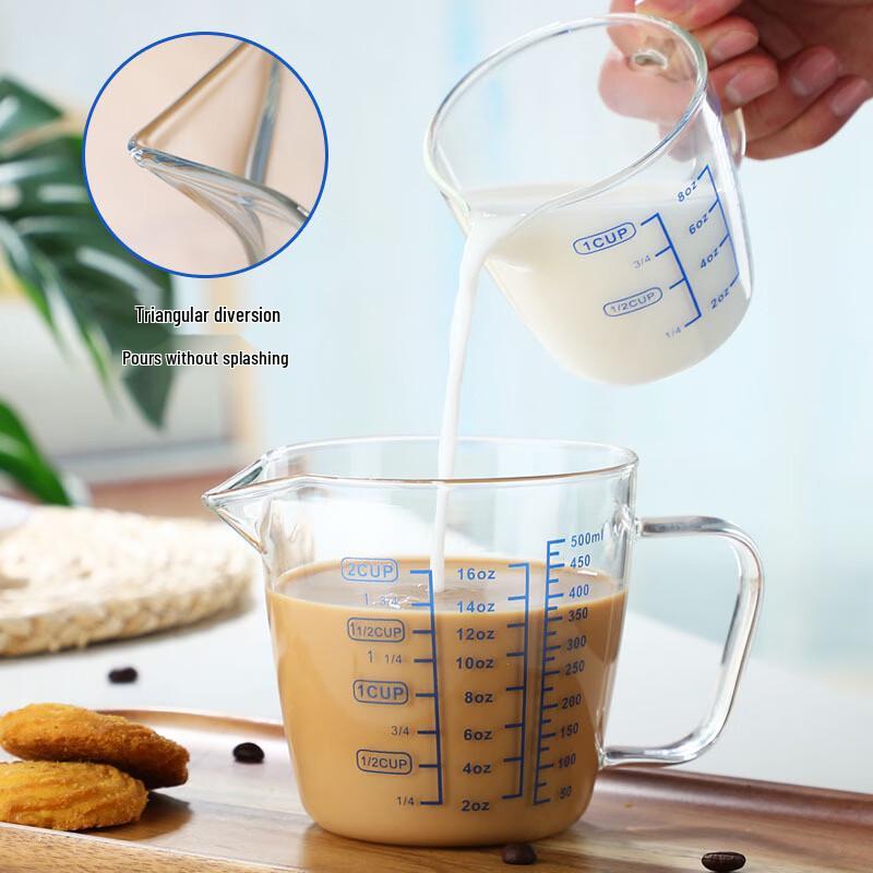 Xihe Heat-Resistant Glass Measuring Cup with Lid
