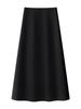 Women's Dark Grey Cashmere A-line High Waist Long Skirt - Spring/Autumn 2026 Woolen Half Umbrella Skirt