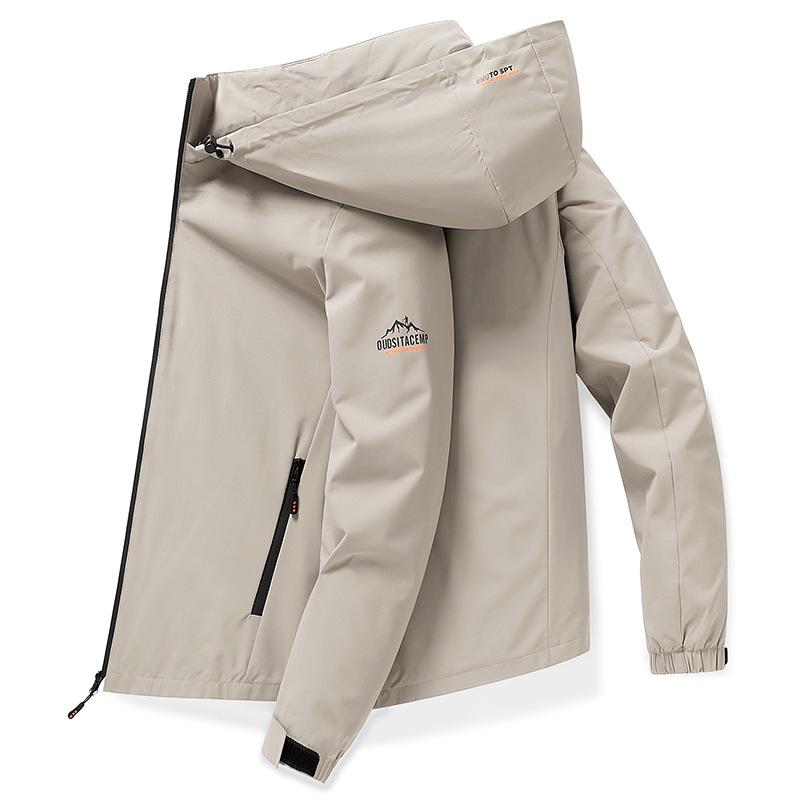Jacket Men's Jacket Spring and Autumn New Simple Casual Versatile Slim Trend Tooling Hooded Jacket