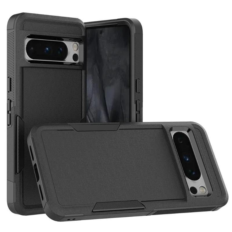 

2IN1 Rugged Heavy Duty Armor Case for Google Pixel 9A 9 Pro XL 8A 7A 6A 8 7 6 Pro 5G PC+TPU Shockproof Protector OTT-B Cover Box For Pixel 7