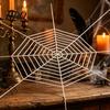 Outdoor Indoor Spider Web Decor Halloween Giant Decorations Large Fake Furry Stretchable Party Supplies for Outdoor Indoor Yard Home Haunted
