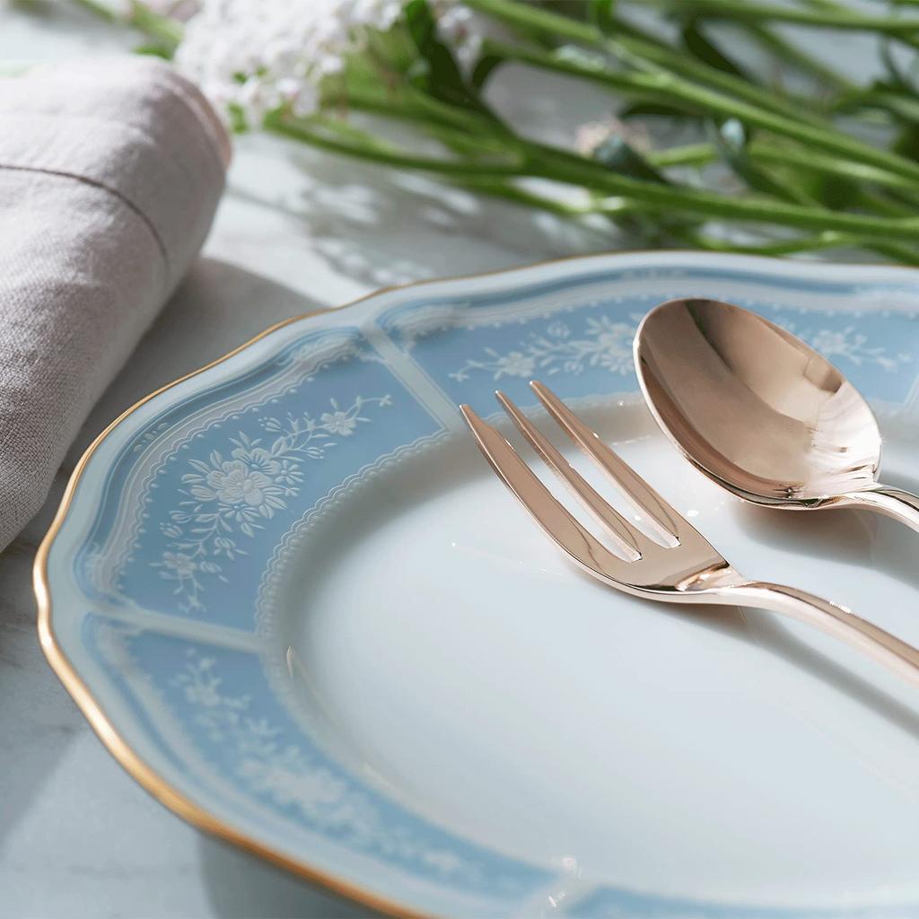 Noritake Teller 27cm x Palisanderholz 1 x 5 x Blau Feines Set, 16,5cm, Gold, 27cm, 16,5cm, Porzellan, Y6714A/1507