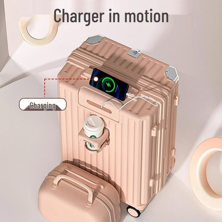 Women's High-Value Sturdy 20/24-Inch Mother-Child Trolley Case with Combination Lock for Travel