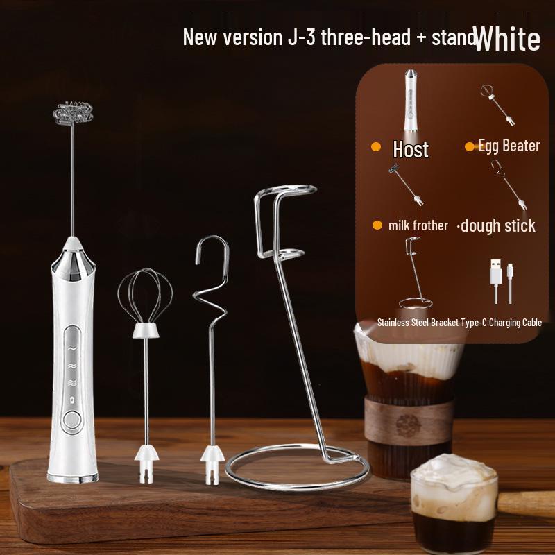 Portable Rechargeable Handheld Electric Milk Frother & Coffee Mixer