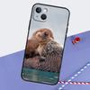 Animal Otter Cute Phone Case For iPhone 16 15 Pro Max 12 13 Mini 11 14 Pro Max XR 16 15 Plus 16e Cover Coque