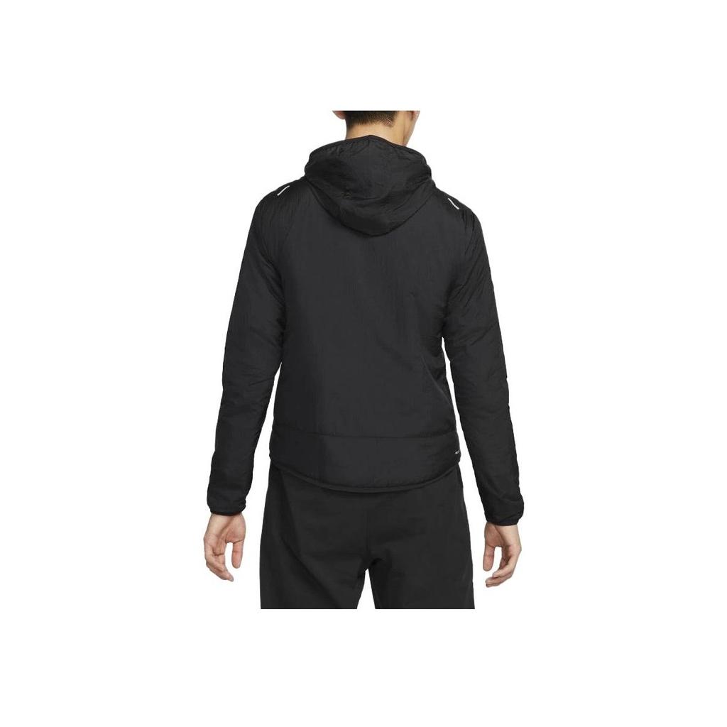 Nike Logo Print Zip-Up Hooded Jacket Men Outerwear Black DJ0570-010