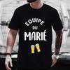 Fashion Beer Graphic Tops for French Men EVG Team Groom Squad Best Man T Shirt Single Farewell Wedding Bachelor Stag Party Tees