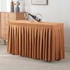 Rectangular Tablecloth Conference Exhibition Solid Table Cover Elegant Table Skirt For Wedding Banquet Party Desk Decor