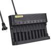 4.2V 6A 10 Slots 18650 Lithium Battery Charger for 14500 16340 16350 18500 26650 10400 18350 Rechargeable Batteries EU US PLug