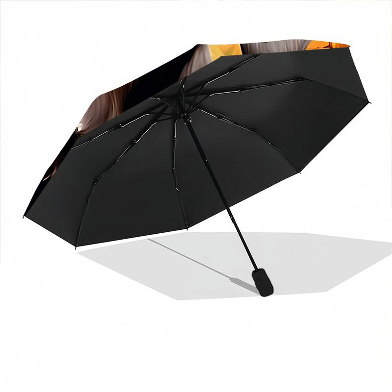 1pc Dachshund Flowers Automatic Folding Umbrella, Sturdy And Durable Automatic Folding Umbrella with 8 Ribs, Convenient for Outdoor Use085