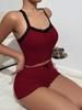 2025 European & American Spring/Summer Women's Bow Camisole Top & Shorts Set