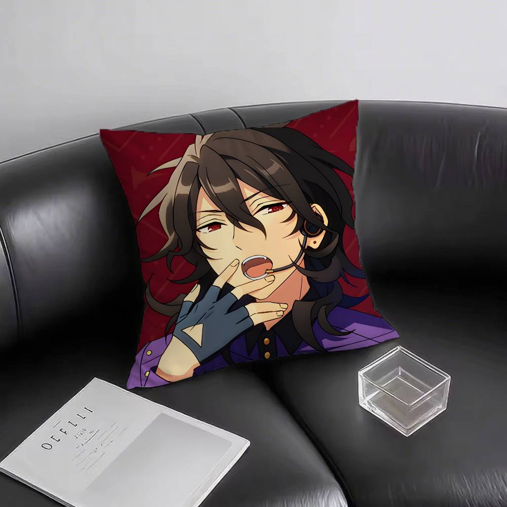 1pc Anime Ensemble Stars Knights Sakuma Rei Pillow Case Fashion Square Pillowcase Bedroom Sofa Room Ins Decoration Leisure