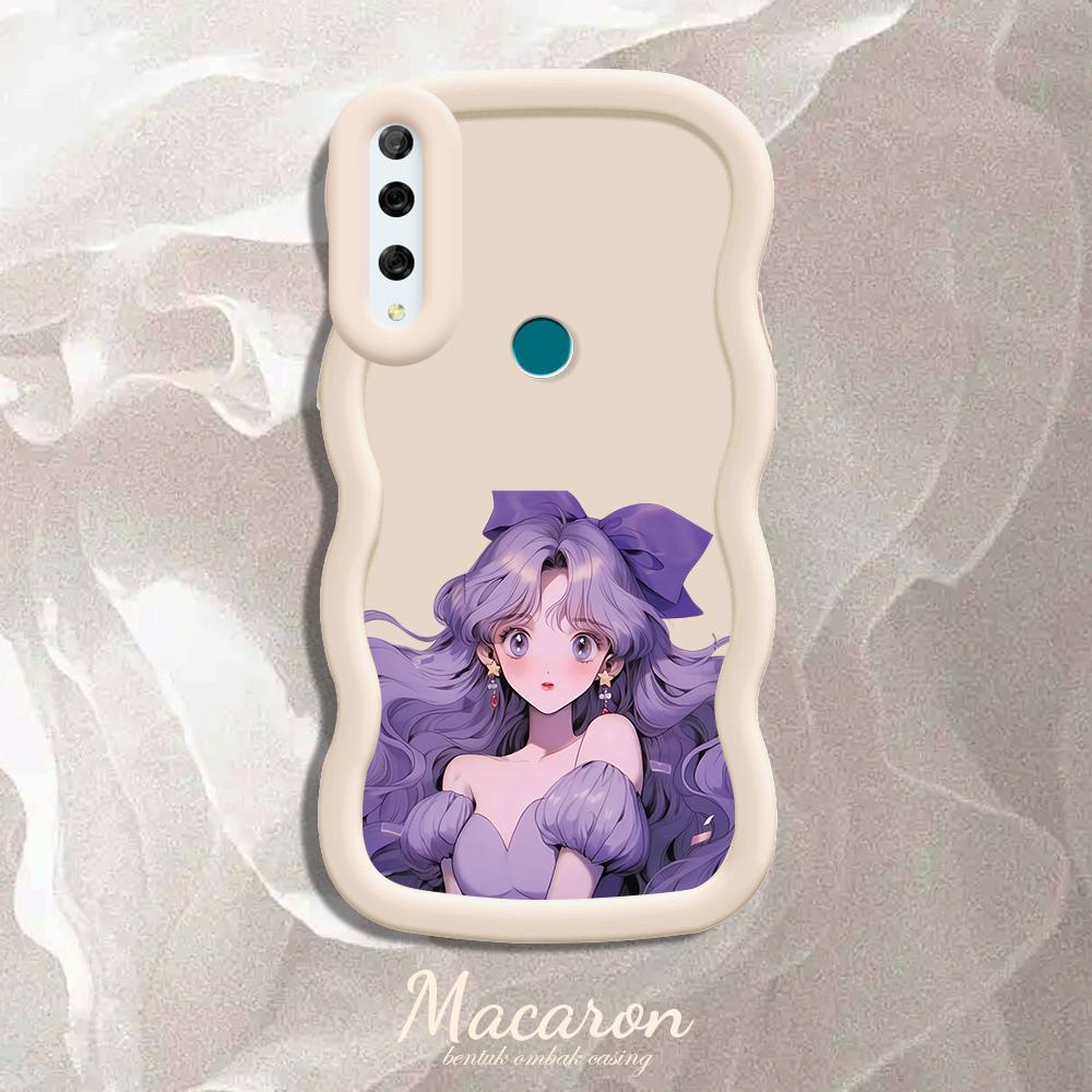 

М який силіконовий чохол Macaron Phone Case з малюнком Big Wave Edge Протиударний захисний гумовий чохол для iPhone Huawei Honor Infinix Tecno Tecno Spark 8C білий