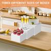 3Pcs Acrylic Buffet Riser Food Display Stands Stackable Desktop Food Stand Dessert Cake Buffet Party Display Decorating Box