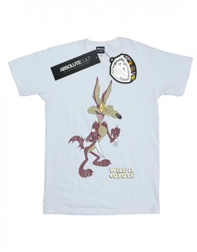 Looney Tunes Womens/Ladies Wile E Coyote Distressed Cotton Boyfriend T-Shirt