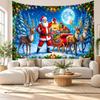Weihnachtlich bedruckter Wandteppich für Schlafzimmer Wohnzimmer Wanddekoration Feiertagsgeschenk