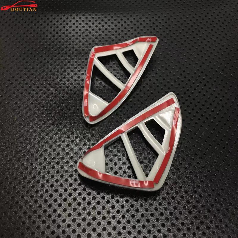 Style de voiture pour accessoires Renault Captur 2017 2016 Chrome intérieur tableau de bord autour des garnitures de ventilation autocollant voiture autocollants