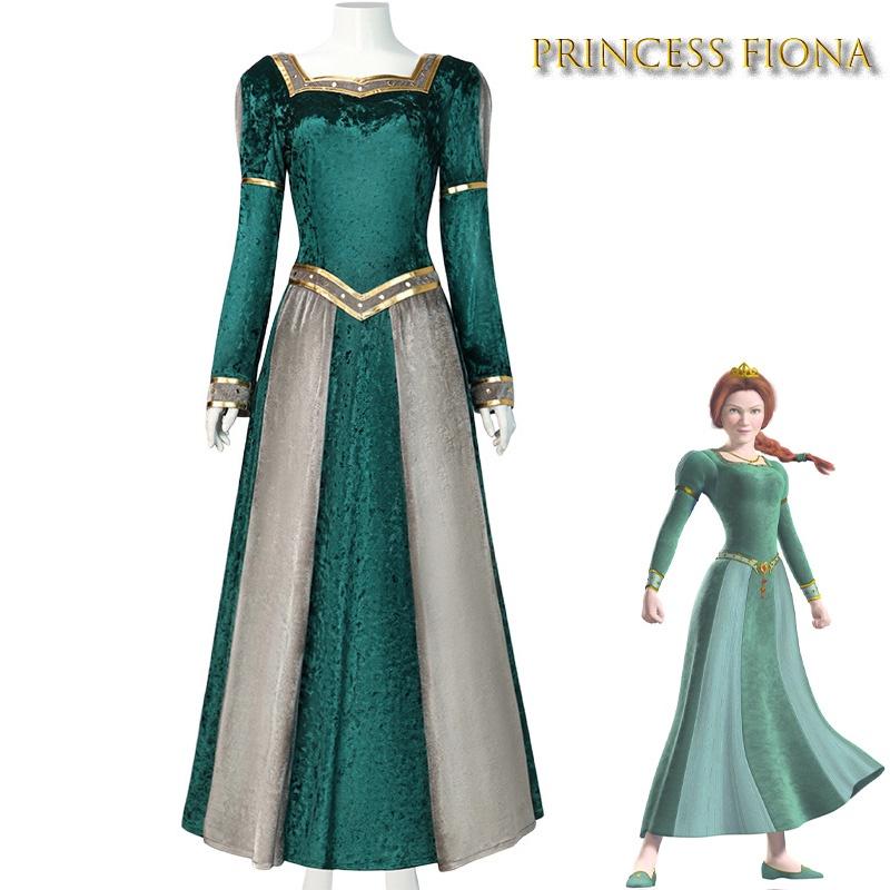 Shrek Princess Fiona Cosplay Costume For Adults Monster Themed Dress-up For Comic Con And Parties Characters)