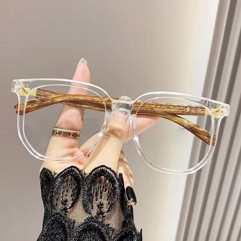 Ladies Oversized Square Reading Glasses Men Vintage Blue Light Blocking Far Sight Eyewear Luxury Prescription Optical Eyeglasses