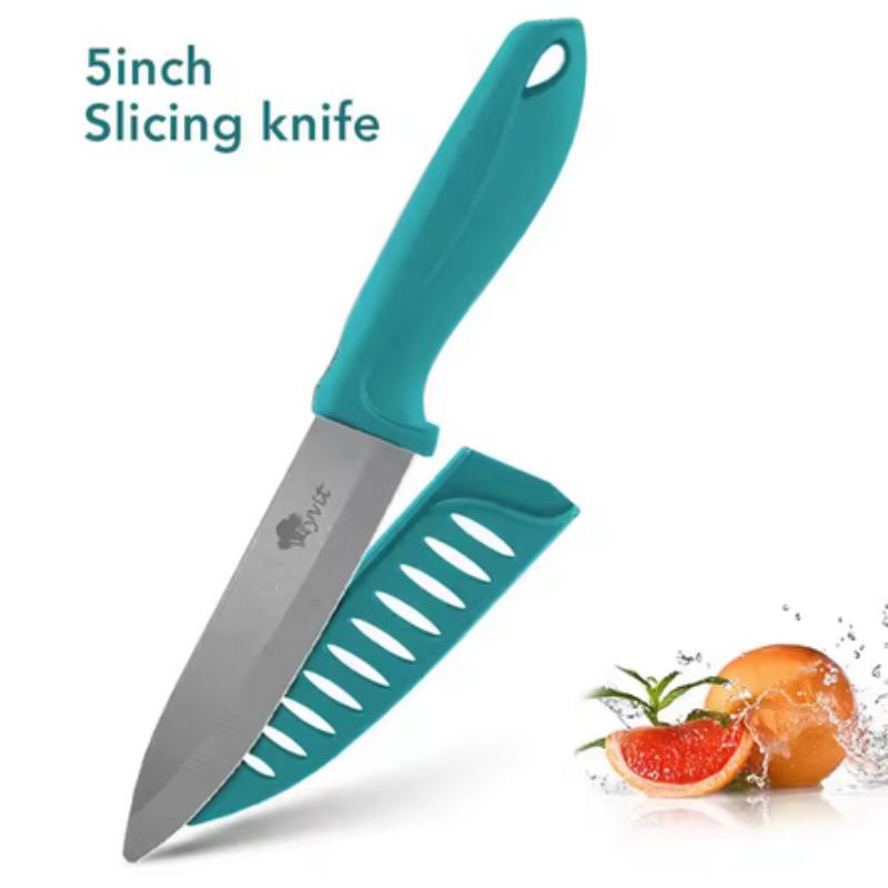 Ceramic Knife 3 4 5 6 Inch Sharp Kitchen Chef Knives Utility Slicer Paring Serrated Bread Meat Cleaver with Sheaths Black Blade