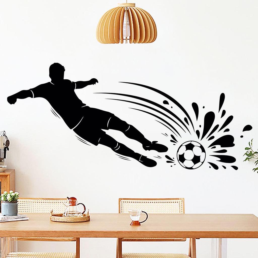 Creative World Cup Football Athlete Window Splash Shot Sticker for Bedroom Wall