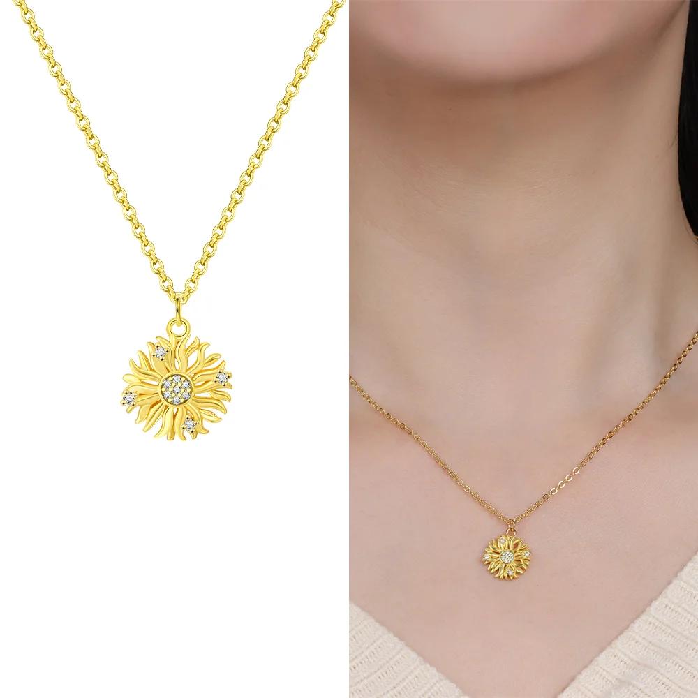 Authentic copper Necklaces Starry Sky Pendant Blue Zircon Moon Star Shape Heart Necklaces Women Jewellery Classical Anniversary Gift