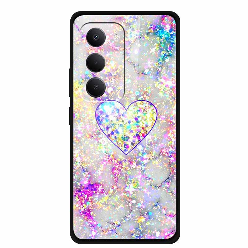 For Redmi 15 5G Case 6.9" 25057RN09E Tempered Glass Hard Covers For Redmi 15 4G 2025 Luxury Phone Cases Protective Bumper Fundas
