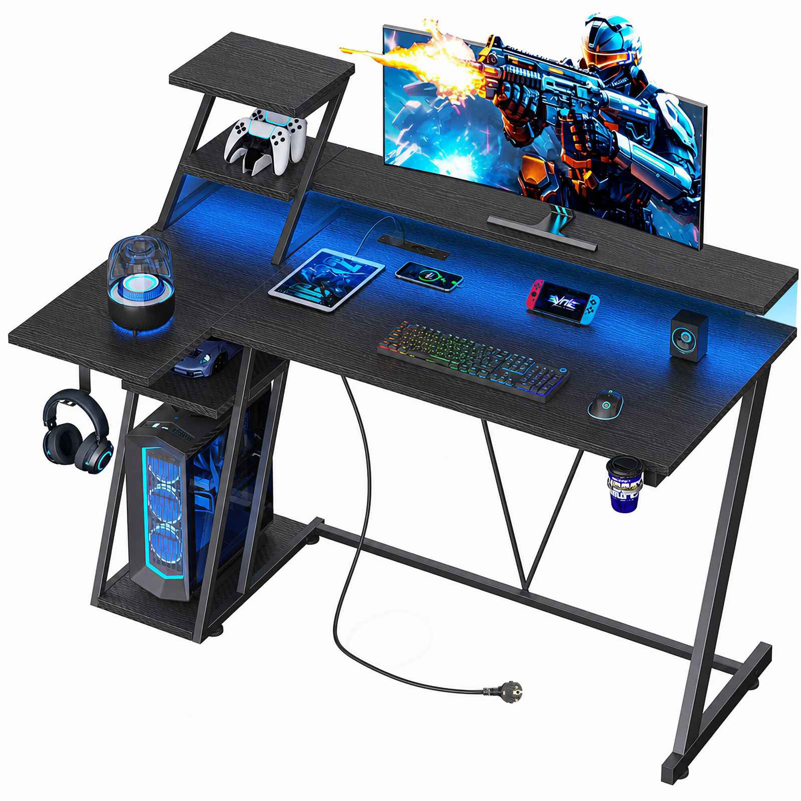 Reversible Gaming Desk with RGB LED