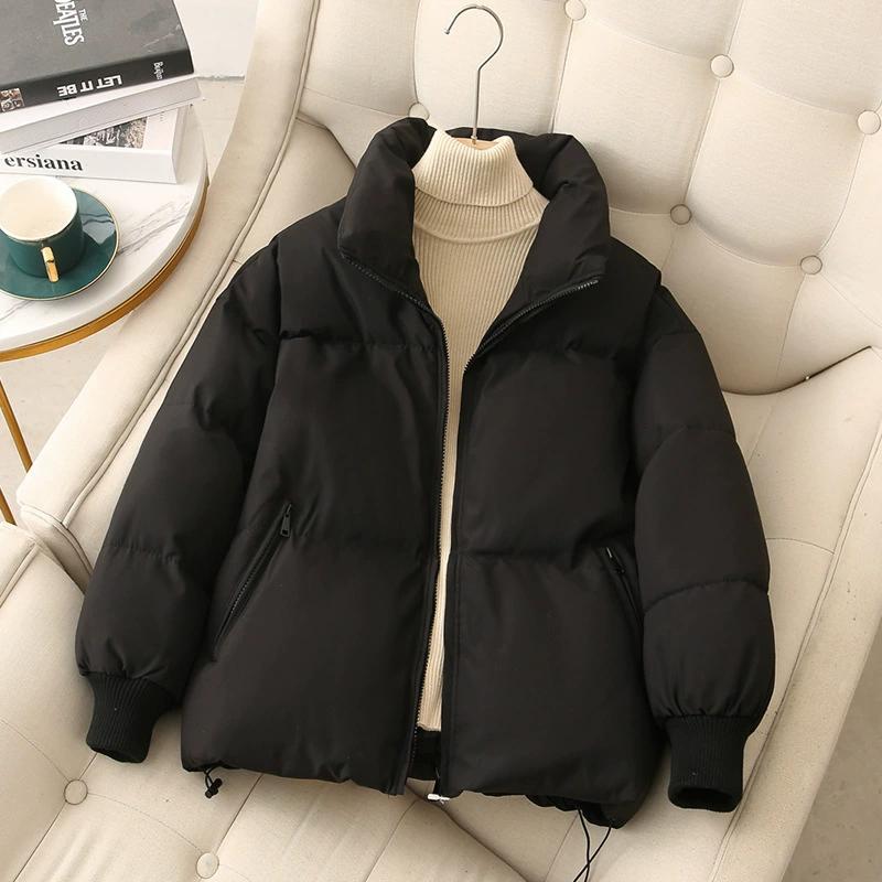 Parkas Women Coat Jacket Autumn Winter Keep Warm Puffer Jacket Stand Collar Harajuku Outwear Loose Padded Vest Korean Fall