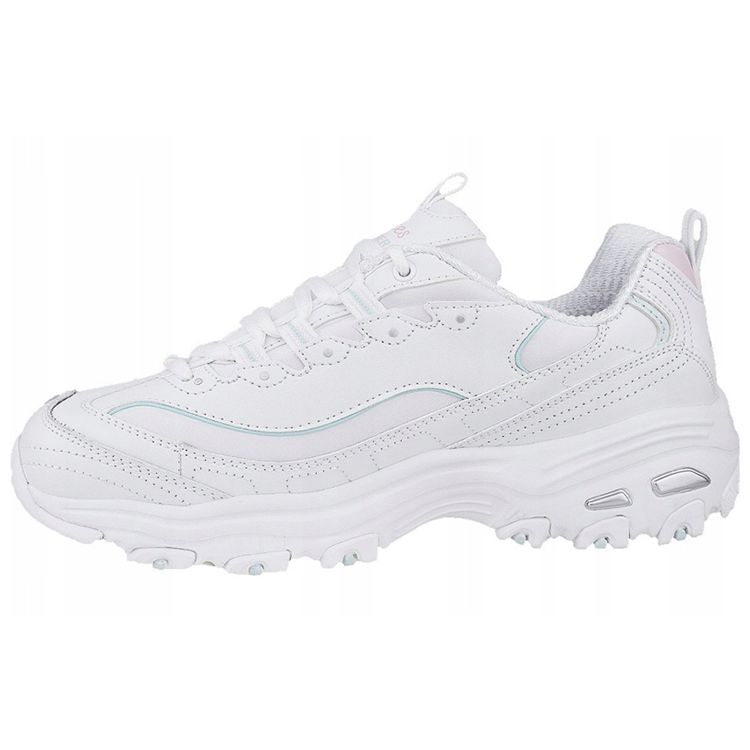 Skechers DLites Sparkling Rain Leather Comfortable Versatile Low-Top Dad Sneakers Women sneakers White 149060-WLPK 35