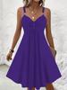 Cross-border Y2K Summer High Waist Eyelet Patchwork Camisole & Mini Skirt Set for Women - Solid Color, Sexy V-Neck, Sleeveless