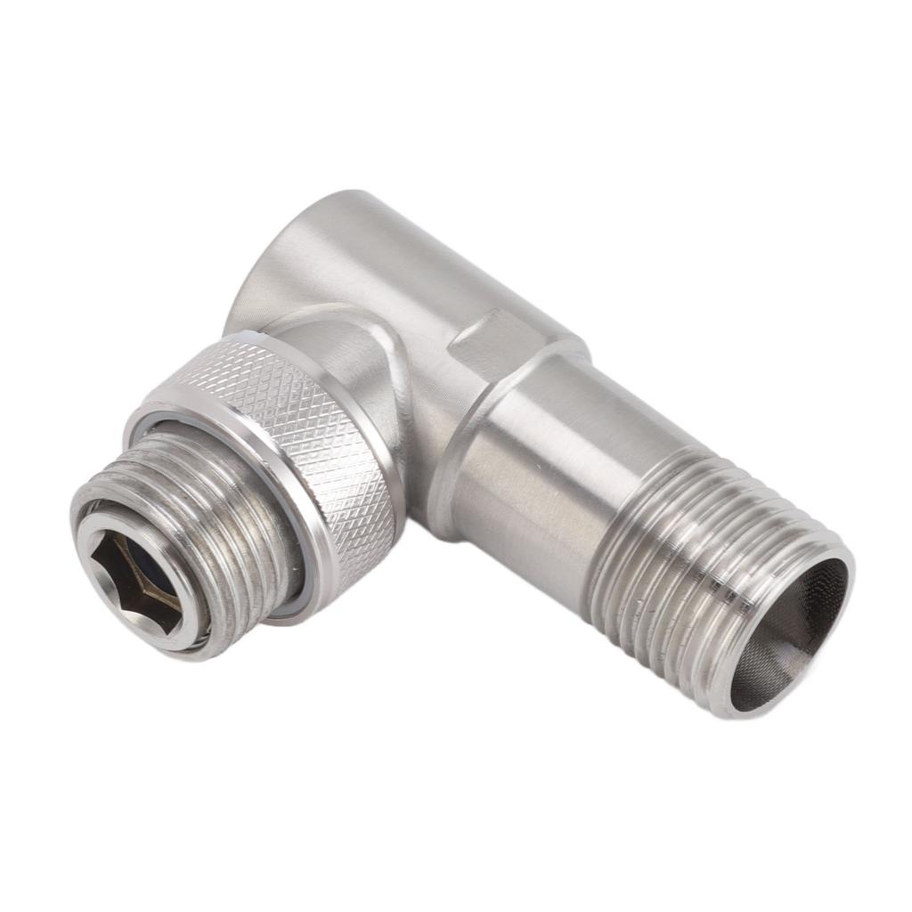 Vinkelstoppventil Hane G1/2 304 Rostfritt Stål 1 in 2 Ut Integrerad Design Automatisk Vattenstopp
