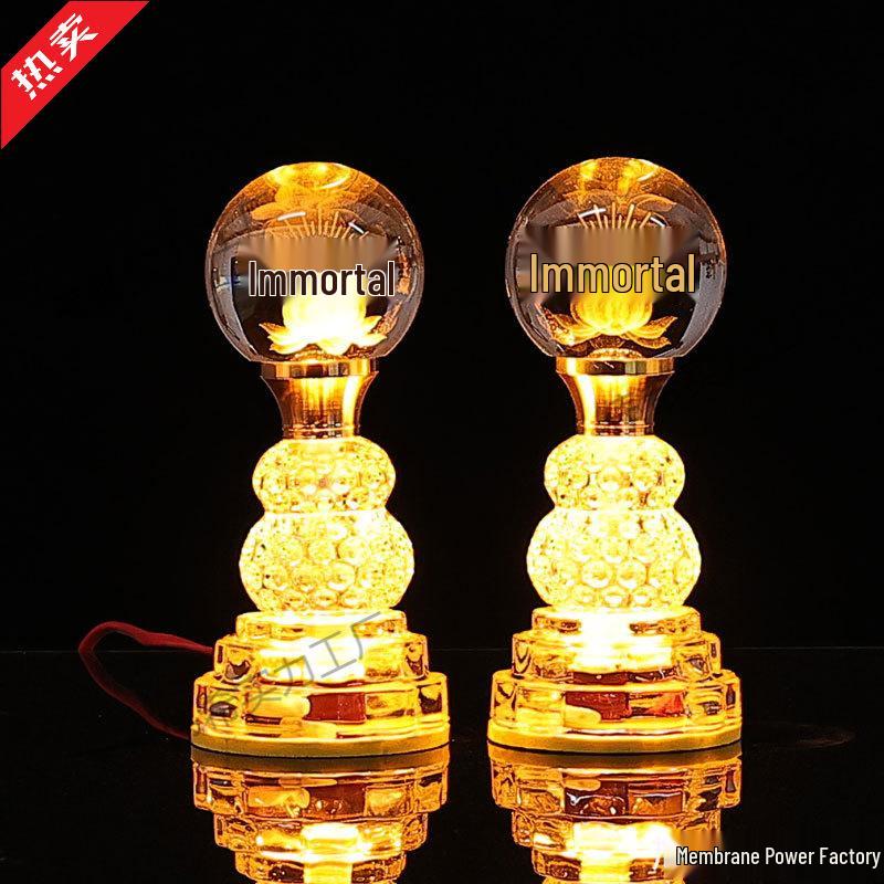 Seven-Color Eternal Buddhist Lotus Offering Lamp