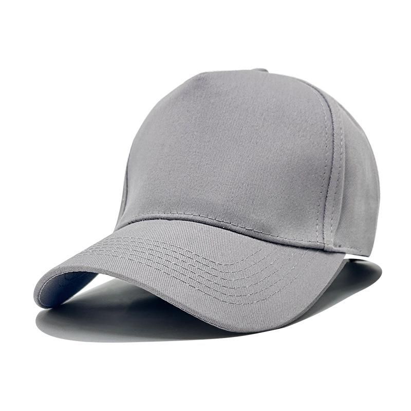 Custom Plain Cotton Five-Panel Baseball Cap with Large Brim and Optional Logo Print