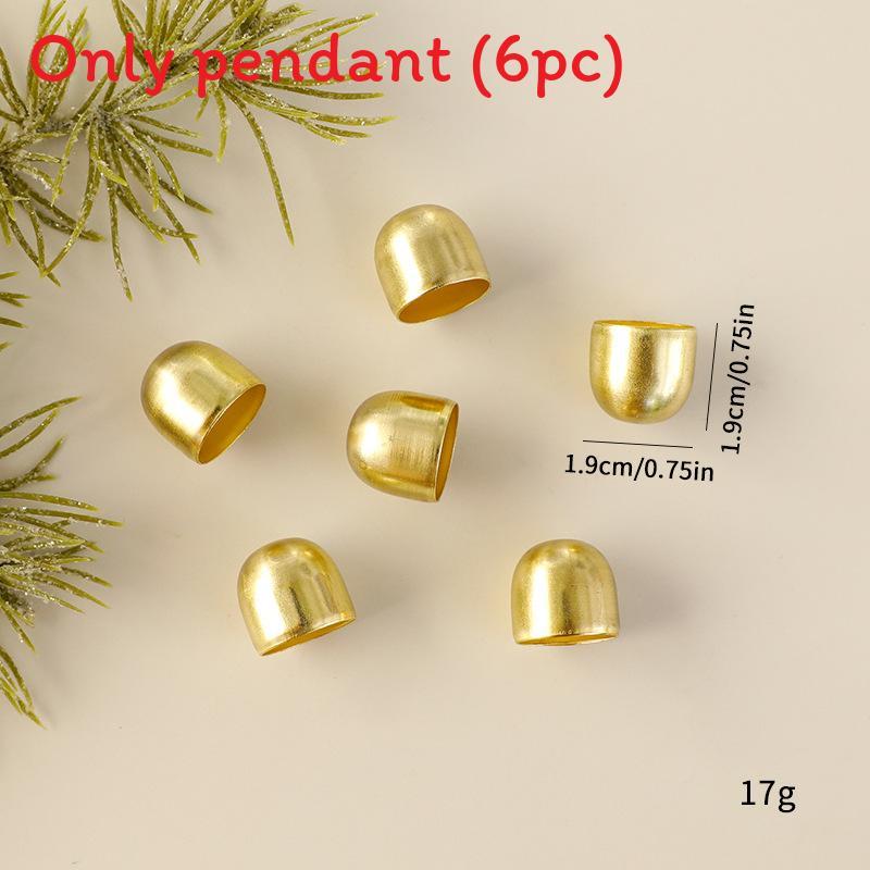 Christmas Bell Ornaments With Metal Material For Holiday Tree Decor And Scene Setting