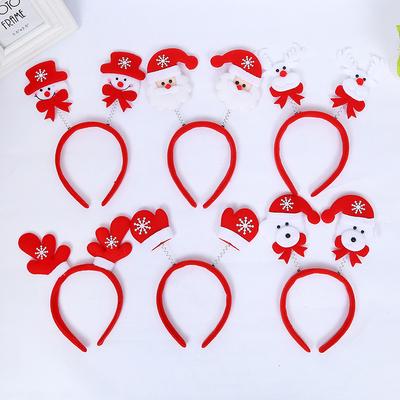 Christmas Decorations Non-Glowing Headgear Christmas Gifts Snowman Headband Head Buckle Christmas Supplies Small Gifts