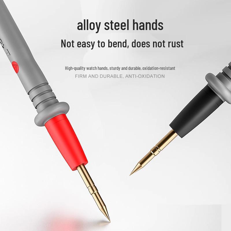 High-Precision Multimeter Test Leads with Sharp Probes and Silicone Wires