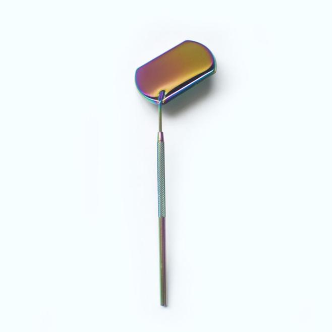 Professional Stainless Steel Gold Plated Liquid Eyelash Mirror for Lash Extension
