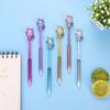 2Pcs Novelty Cat Shaped Rhinestone Pen Stationery School Office Supplies Gift Set