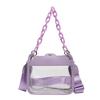 Women's Waterproof PVC Jelly Crossbody Chain Bag - Transparent Mini Phone Purse