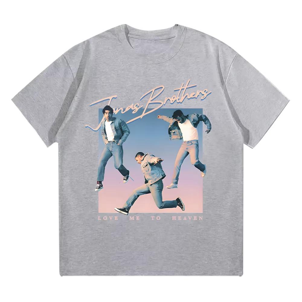 

2026 Love Me To Heaven Blue Retro Tee Jonas Brothers Music Cotton Summer Trends Aesthetic Women UNISEX Short Sleeve Y2K Tshirts 2XL