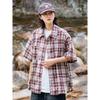 Retro Plaid Shirt Men'S Short Sleeved Trendy Casual Versatile Shirt Hong Kong Style Spring And Autumn Hooligan Handsome Inch Jacket