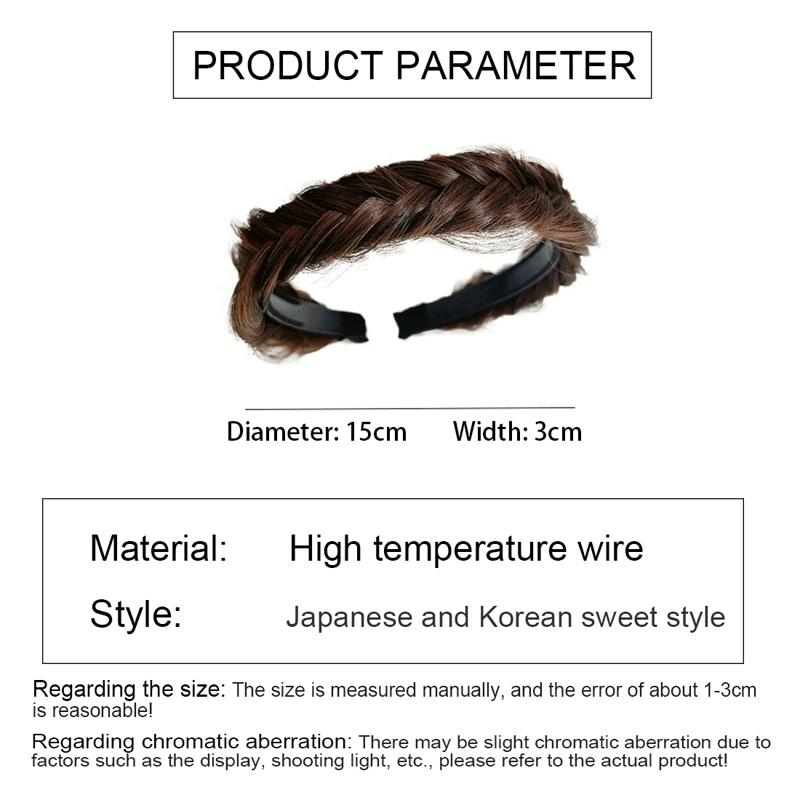 פאה עצלנית טוויסט סרטים לנשים צמות רחבות עצם דג צמות שיער בעבודת יד רטרו ראש חישוק עיצוב שיער אביזרי כיסוי ראש