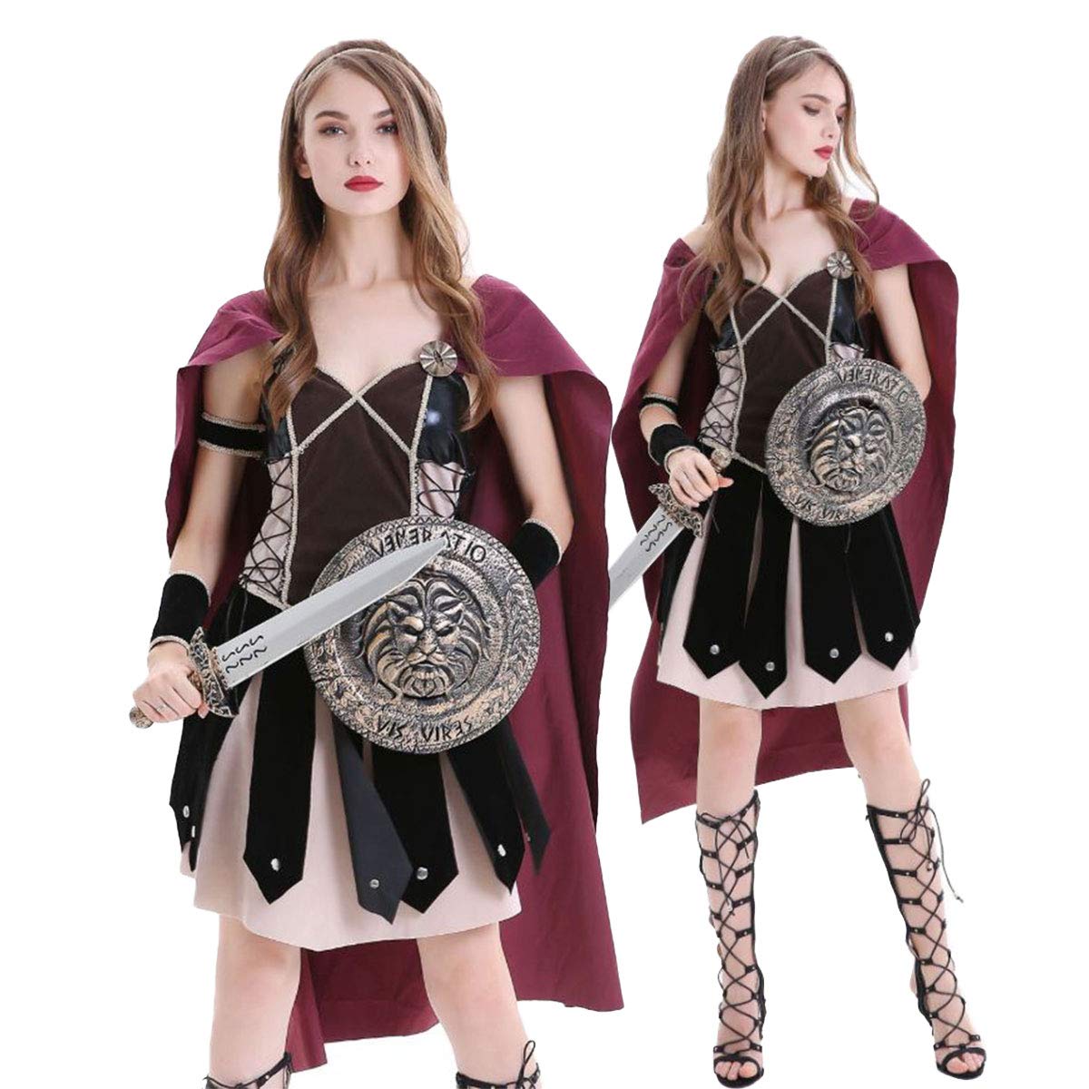 

Костюм воина большого размера на Хэллоуин, римского рыцаря-фехтовальщика, греческого героя для d048 [monoii] Высококачественный косплей, женский костюм, мужской,