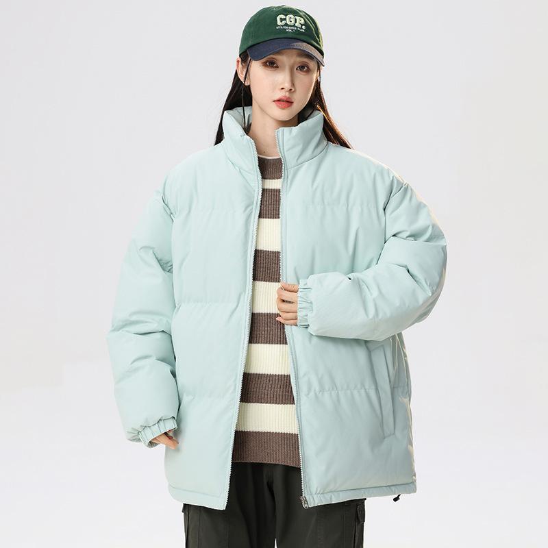 Winter cotton-padded clothes men's and women's fashion thickened cotton-padded jackets stand-up collar bread clothes Hong Kong style men's